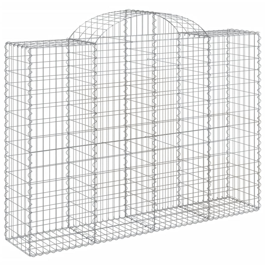 Schanskorven 7 st gewelfd 200x50x140/160 cm ijzer 7 200 x 50 x 140/160 cm
