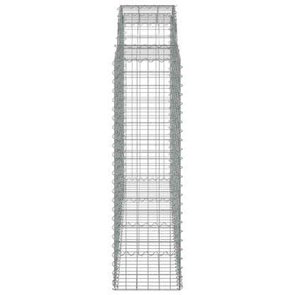 Schanskorven 7 st gewelfd 200x50x140/160 cm ijzer 7 200 x 50 x 140/160 cm