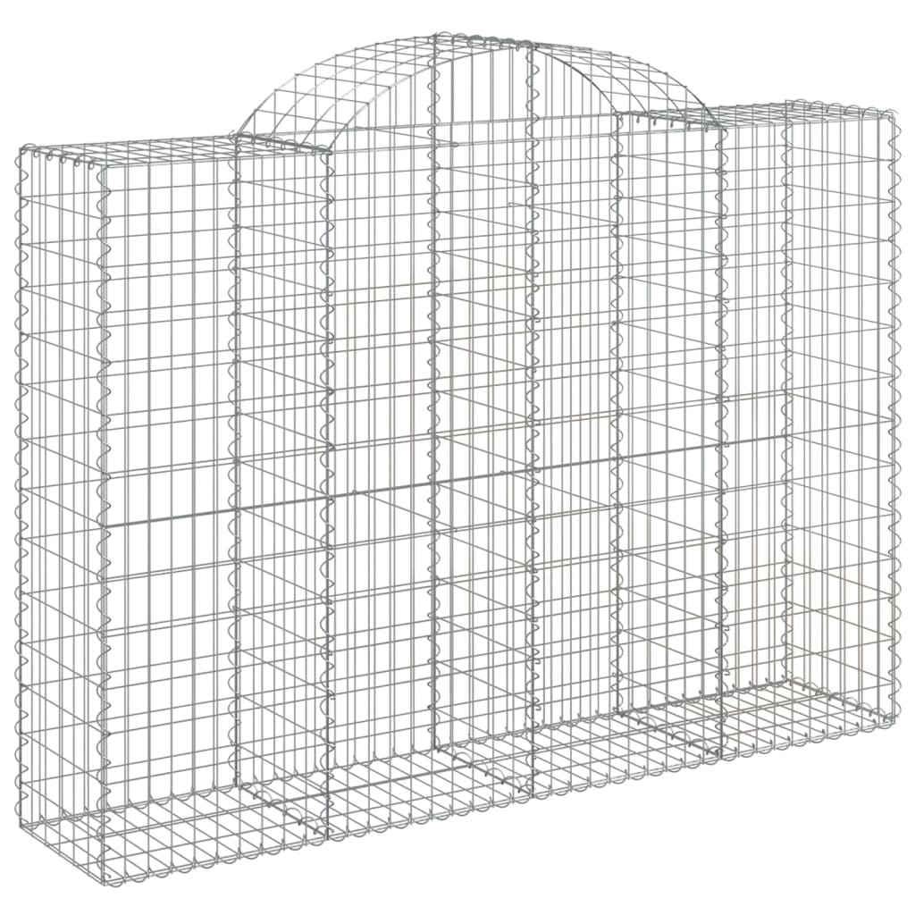 Schanskorven 8 st gewelfd 200x50x140/160 cm ijzer 8 200 x 50 x 140/160 cm