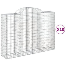 Schanskorven 10 st gewelfd 200x50x140/160 cm ijzer 10 200 x 50 x 140/160 cm