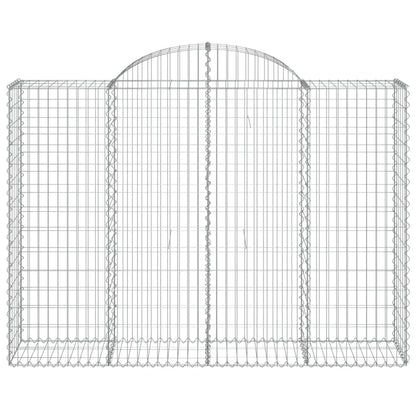 Schanskorven 10 st gewelfd 200x50x140/160 cm ijzer 10 200 x 50 x 140/160 cm