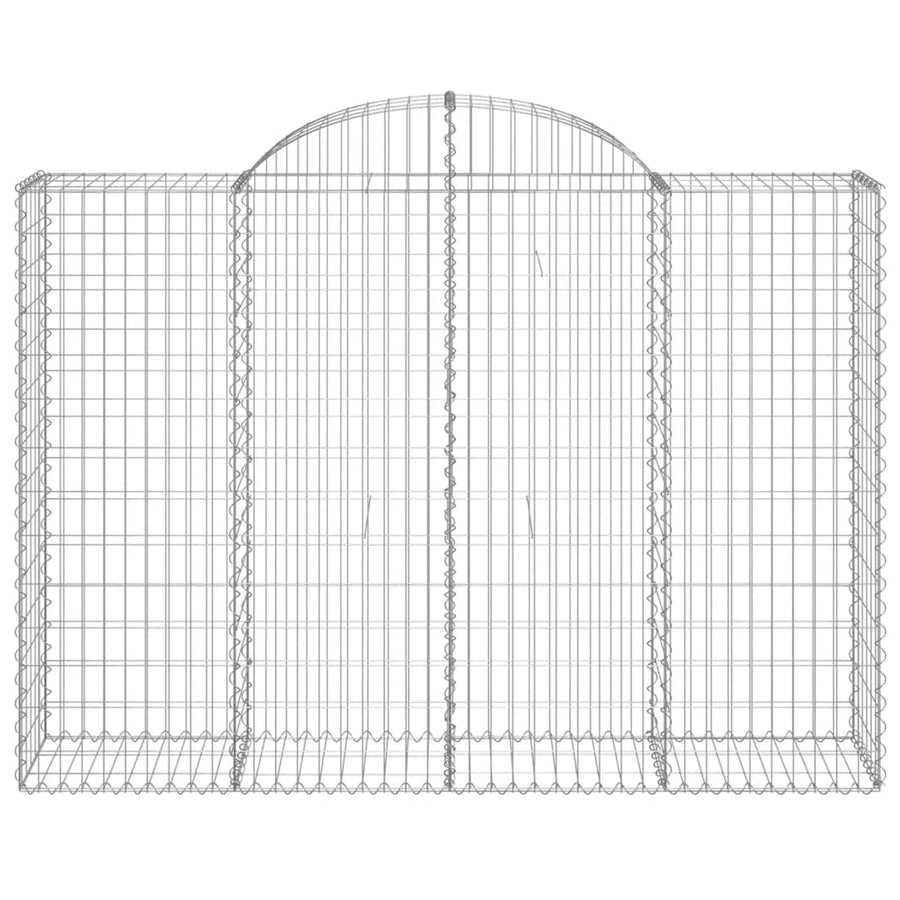 Schanskorven 10 st gewelfd 200x50x140/160 cm ijzer 10 200 x 50 x 140/160 cm