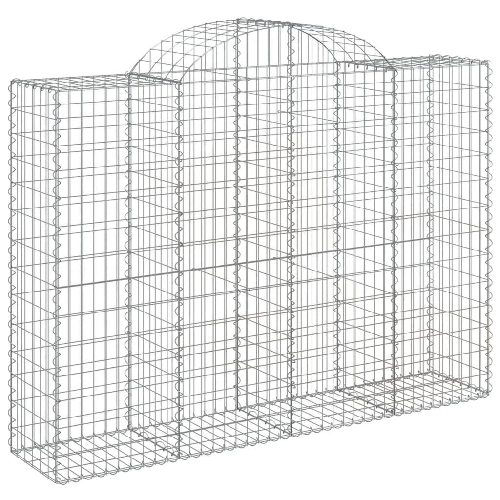 Schanskorven 12 st gewelfd 200x50x140/160 cm ijzer 12 200 x 50 x 140/160 cm