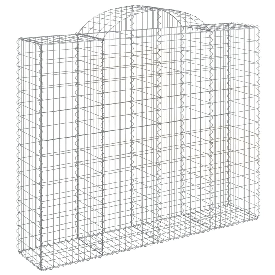 Schanskorven 2 st gewelfd 200x50x160/180 cm ijzer 2 200 x 50 x 160/180 cm