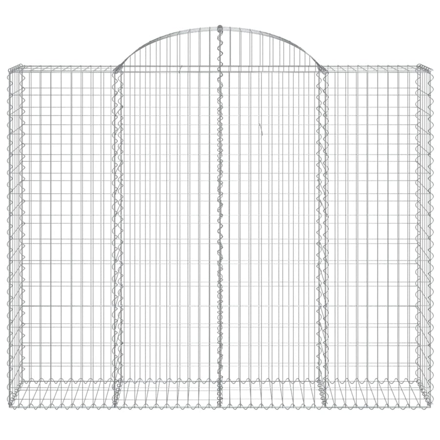 Schanskorven 2 st gewelfd 200x50x160/180 cm ijzer 2 200 x 50 x 160/180 cm