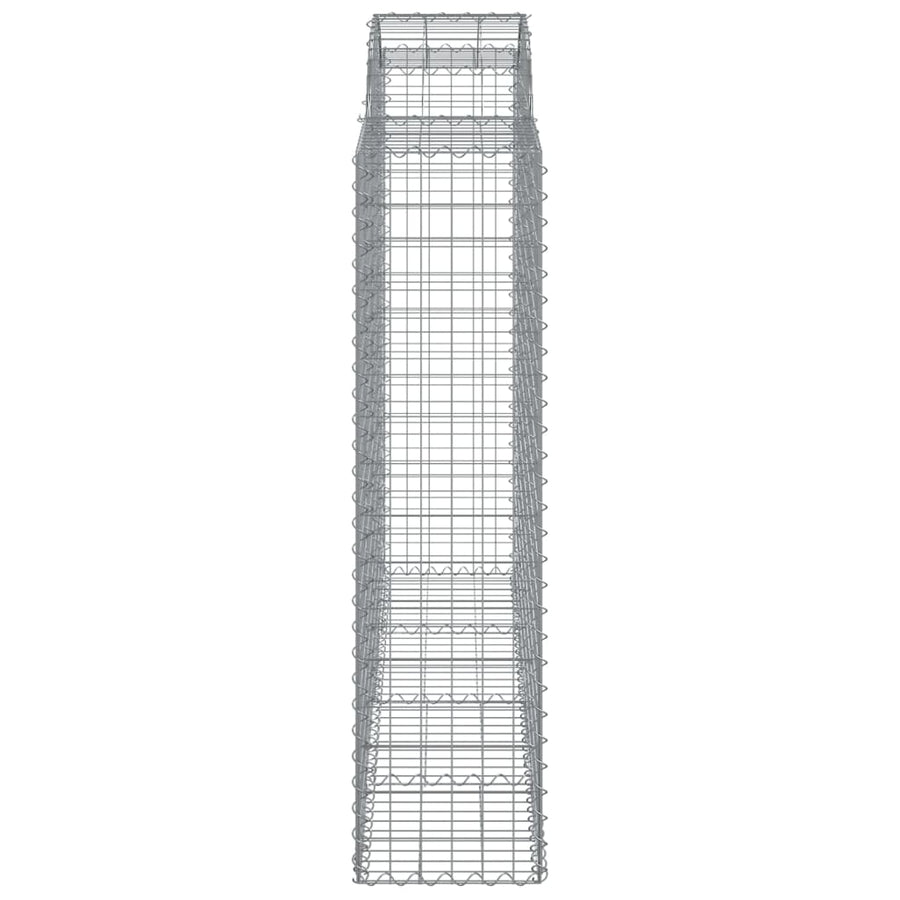 Schanskorven 2 st gewelfd 200x50x160/180 cm ijzer 2 200 x 50 x 160/180 cm