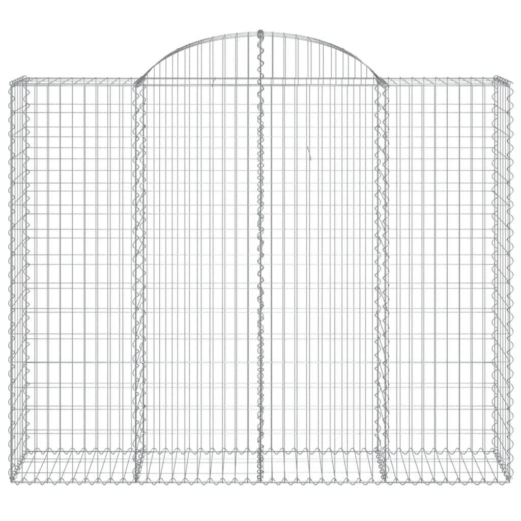 Schanskorven 5 st gewelfd 200x50x160/180 cm ijzer 5 200 x 50 x 160/180 cm