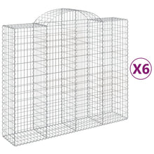 Schanskorven 6 st gewelfd 200x50x160/180 cm ijzer 6 200 x 50 x 160/180 cm
