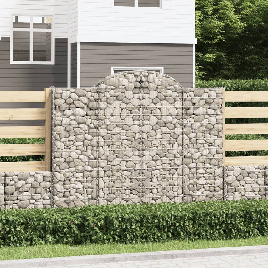 Schanskorven 6 st gewelfd 200x50x160/180 cm ijzer 6 200 x 50 x 160/180 cm