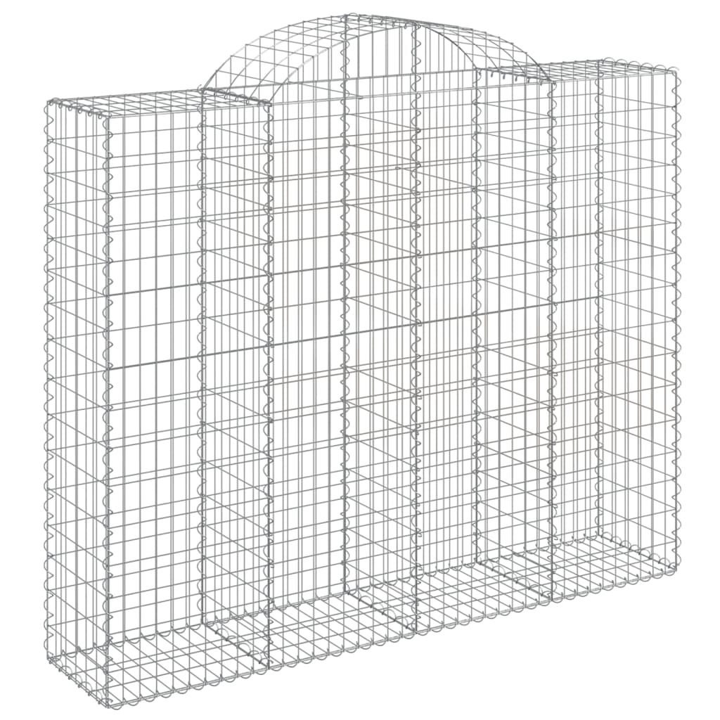 Schanskorven 8 st gewelfd 200x50x160/180 cm ijzer 8 200 x 50 x 160/180 cm