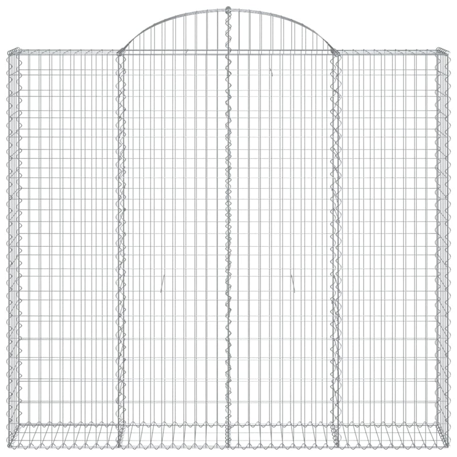 Schanskorven 2 st gewelfd 200x50x180/200 cm ijzer 2 200 x 50 x 180/200 cm