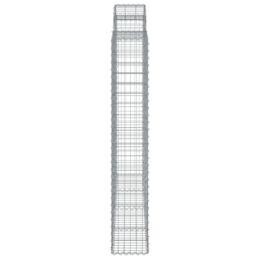 Schanskorven 2 st gewelfd 200x50x180/200 cm ijzer 2 200 x 50 x 180/200 cm