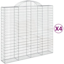 Schanskorven 4 st gewelfd 200x50x180/200 cm ijzer 4 200 x 50 x 180/200 cm