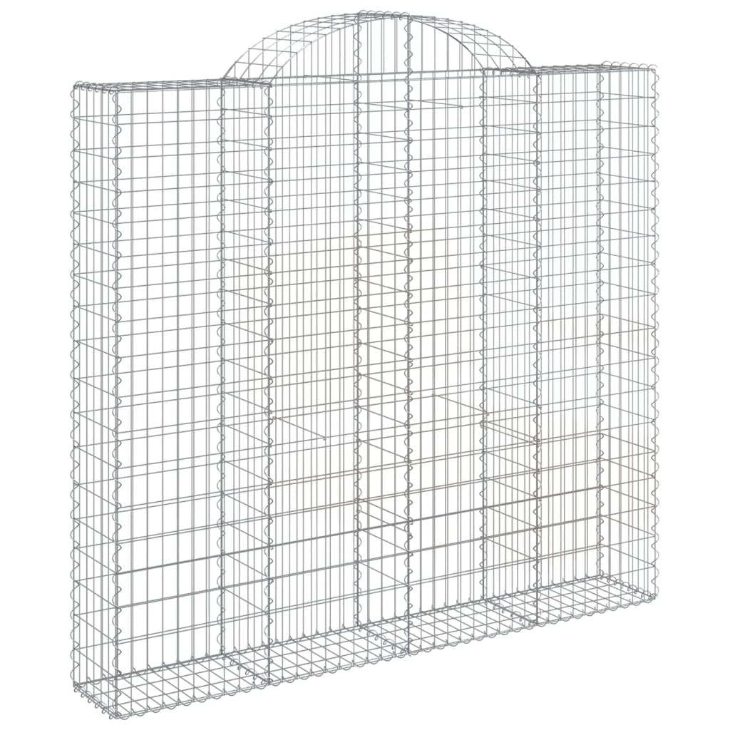 Schanskorven 4 st gewelfd 200x50x180/200 cm ijzer 4 200 x 50 x 180/200 cm