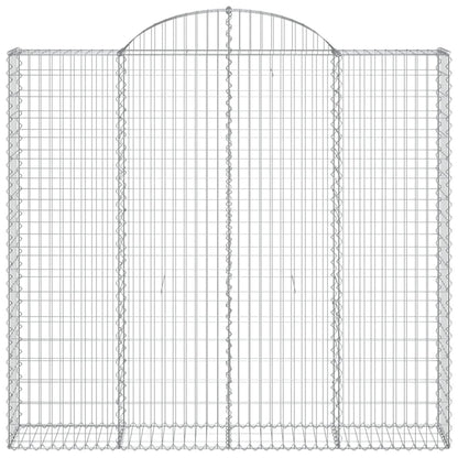 Schanskorven 4 st gewelfd 200x50x180/200 cm ijzer 4 200 x 50 x 180/200 cm