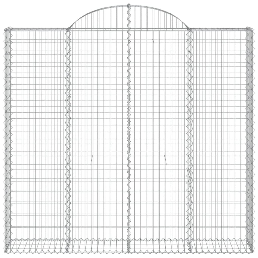Schanskorven 5 st gewelfd 200x50x180/200 cm ijzer 5 200 x 50 x 180/200 cm