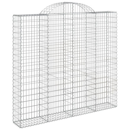 Schanskorven 8 st gewelfd 200x50x180/200 cm ijzer 8 200 x 50 x 180/200 cm