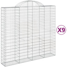 Schanskorven 9 st gewelfd 200x50x180/200 cm ijzer 9 200 x 50 x 180/200 cm