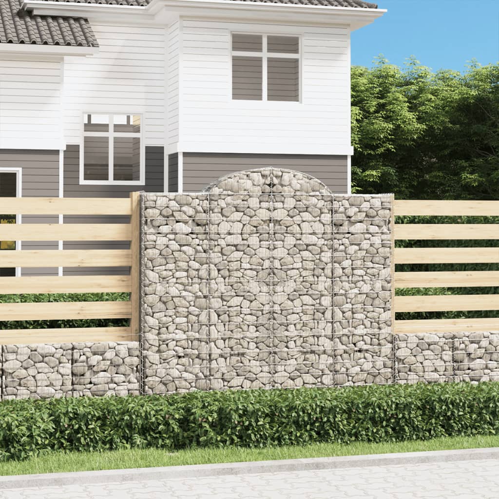 Schanskorven 9 st gewelfd 200x50x180/200 cm ijzer 9 200 x 50 x 180/200 cm