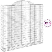 Schanskorven 10 st gewelfd 200x50x180/200 cm ijzer 10 200 x 50 x 180/200 cm