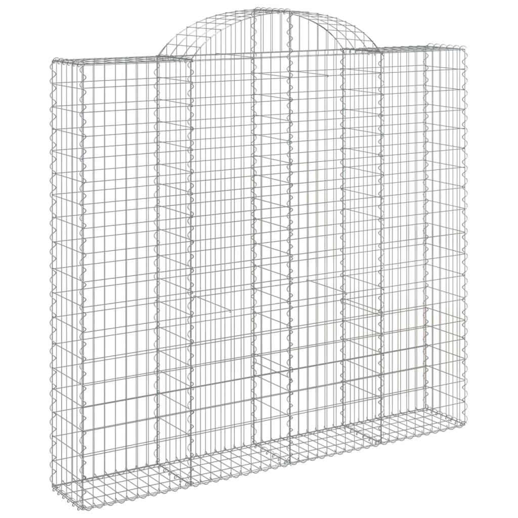 Schanskorven 10 st gewelfd 200x50x180/200 cm ijzer 10 200 x 50 x 180/200 cm