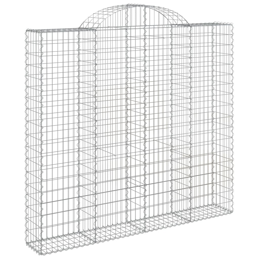 Schanskorven 10 st gewelfd 200x50x180/200 cm ijzer 10 200 x 50 x 180/200 cm