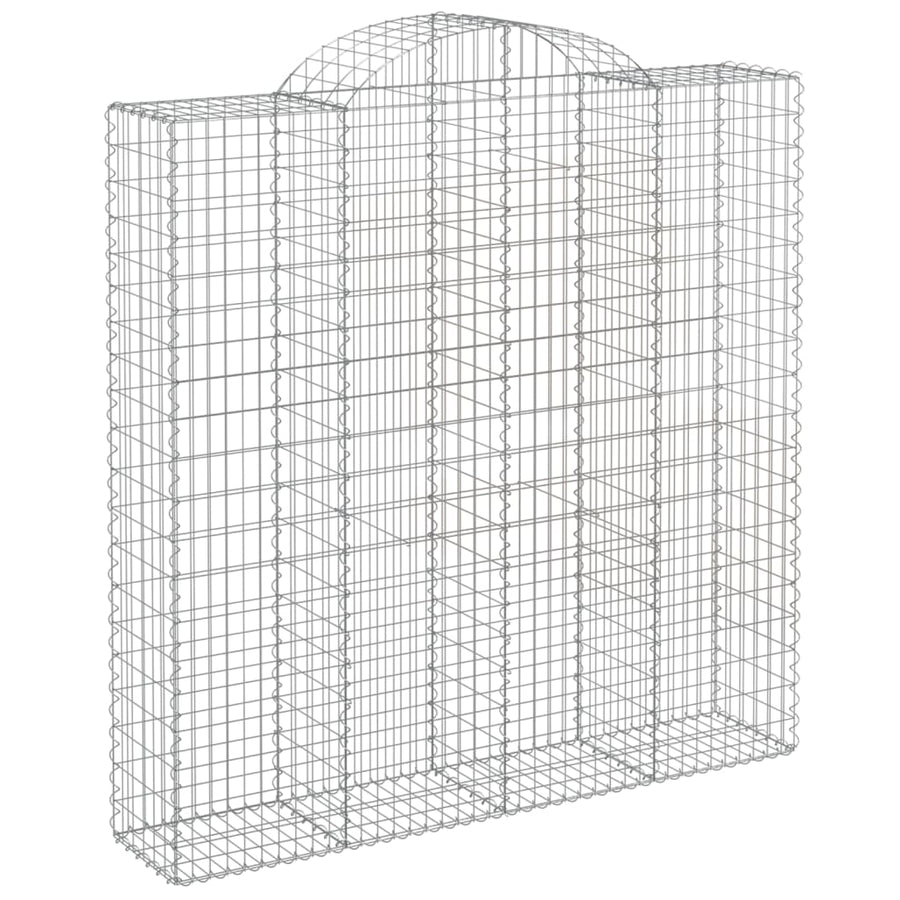 Schanskorven 2 st gewelfd 200x50x200/220 cm ijzer 2 200 x 50 x 200/220 cm