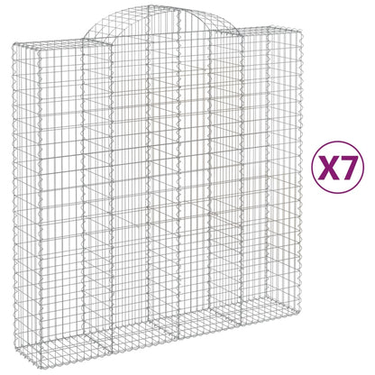 Schanskorven 7 st gewelfd 200x50x200/220 cm ijzer 7 200 x 50 x 200/220 cm
