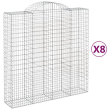 Schanskorven 8 st gewelfd 200x50x200/220 cm ijzer 8 200 x 50 x 200/220 cm