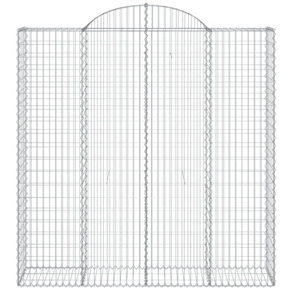 Schanskorven 9 st gewelfd 200x50x200/220 cm ijzer 9 200 x 50 x 200/220 cm
