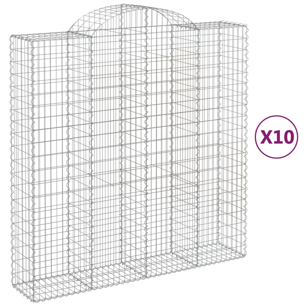 Schanskorven Gewelfd Ijzer 200 x 50 x 200/220 cm 10