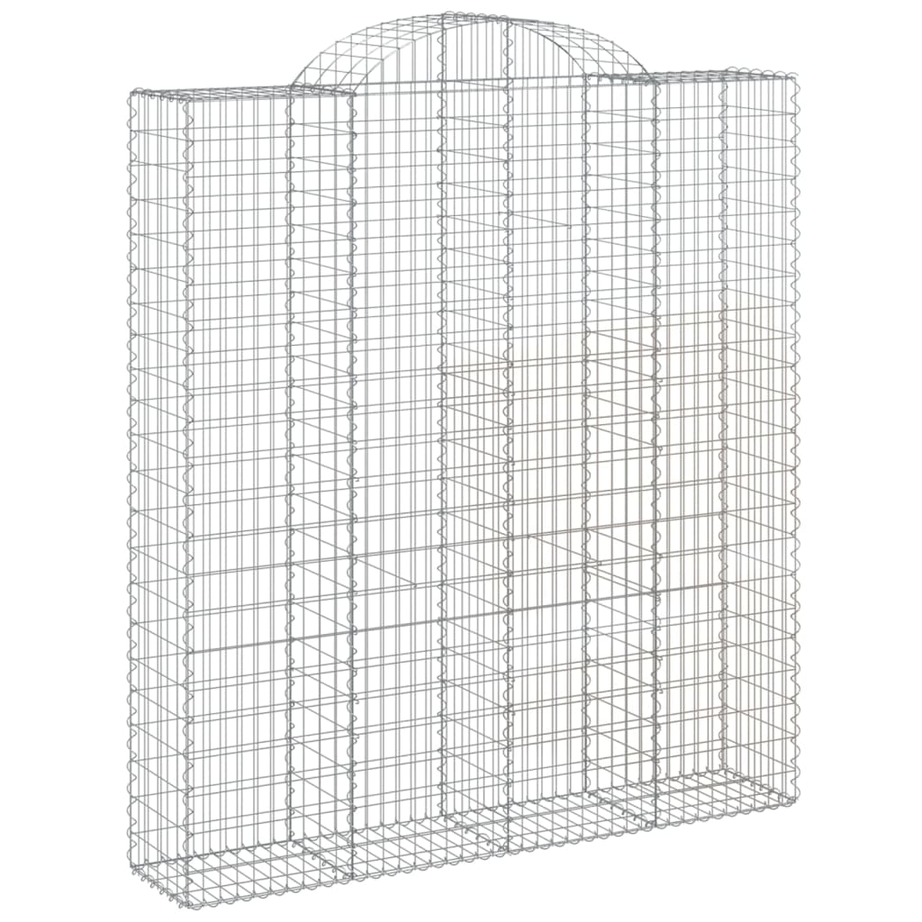 Schanskorven 2 st gewelfd 200x50x220/240 cm ijzer 2 200 x 50 x 220/240 cm