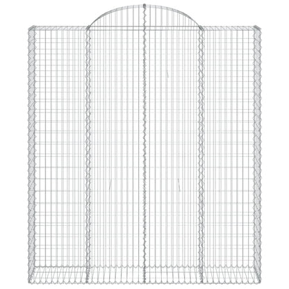 Schanskorven 2 st gewelfd 200x50x220/240 cm ijzer 2 200 x 50 x 220/240 cm