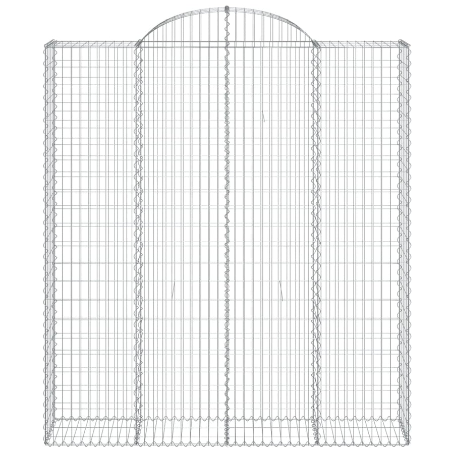 Schanskorven 2 st gewelfd 200x50x220/240 cm ijzer 2 200 x 50 x 220/240 cm