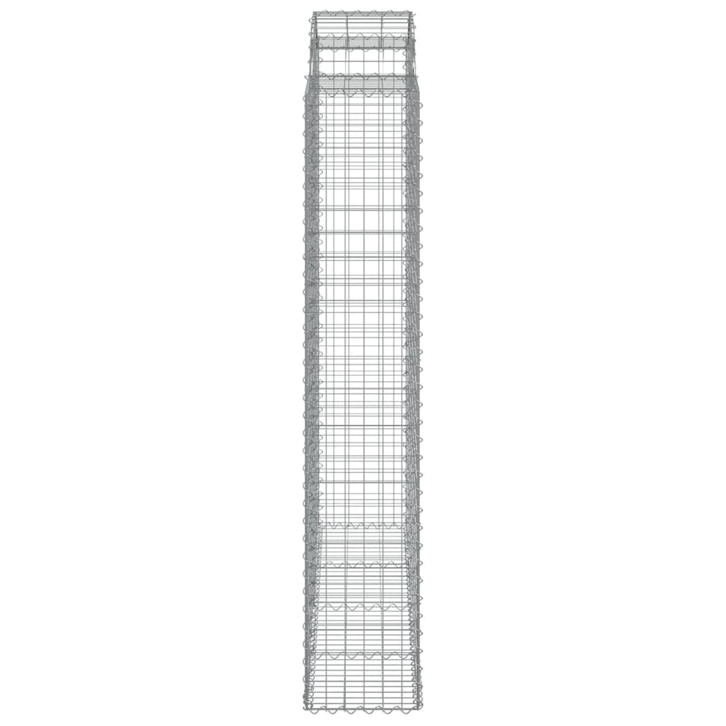 Schanskorven 2 st gewelfd 200x50x220/240 cm ijzer 2 200 x 50 x 220/240 cm