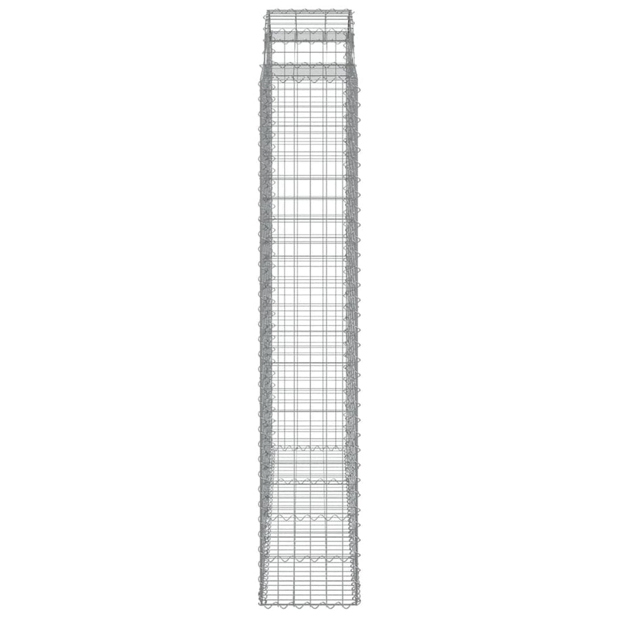 Schanskorven 2 st gewelfd 200x50x220/240 cm ijzer 2 200 x 50 x 220/240 cm