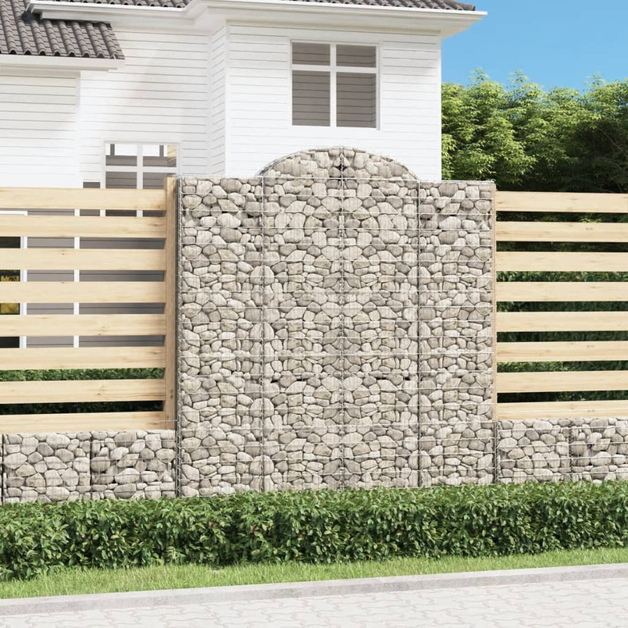 Schanskorven 3 st gewelfd 200x50x220/240 cm ijzer 3 200 x 50 x 220/240 cm