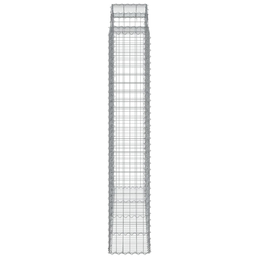 Schanskorven 4 st gewelfd 200x50x220/240 cm ijzer 4 200 x 50 x 220/240 cm