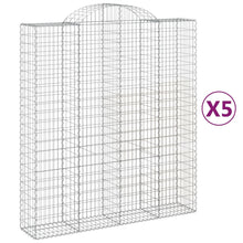 Schanskorven 5 st gewelfd 200x50x220/240 cm ijzer 5 200 x 50 x 220/240 cm