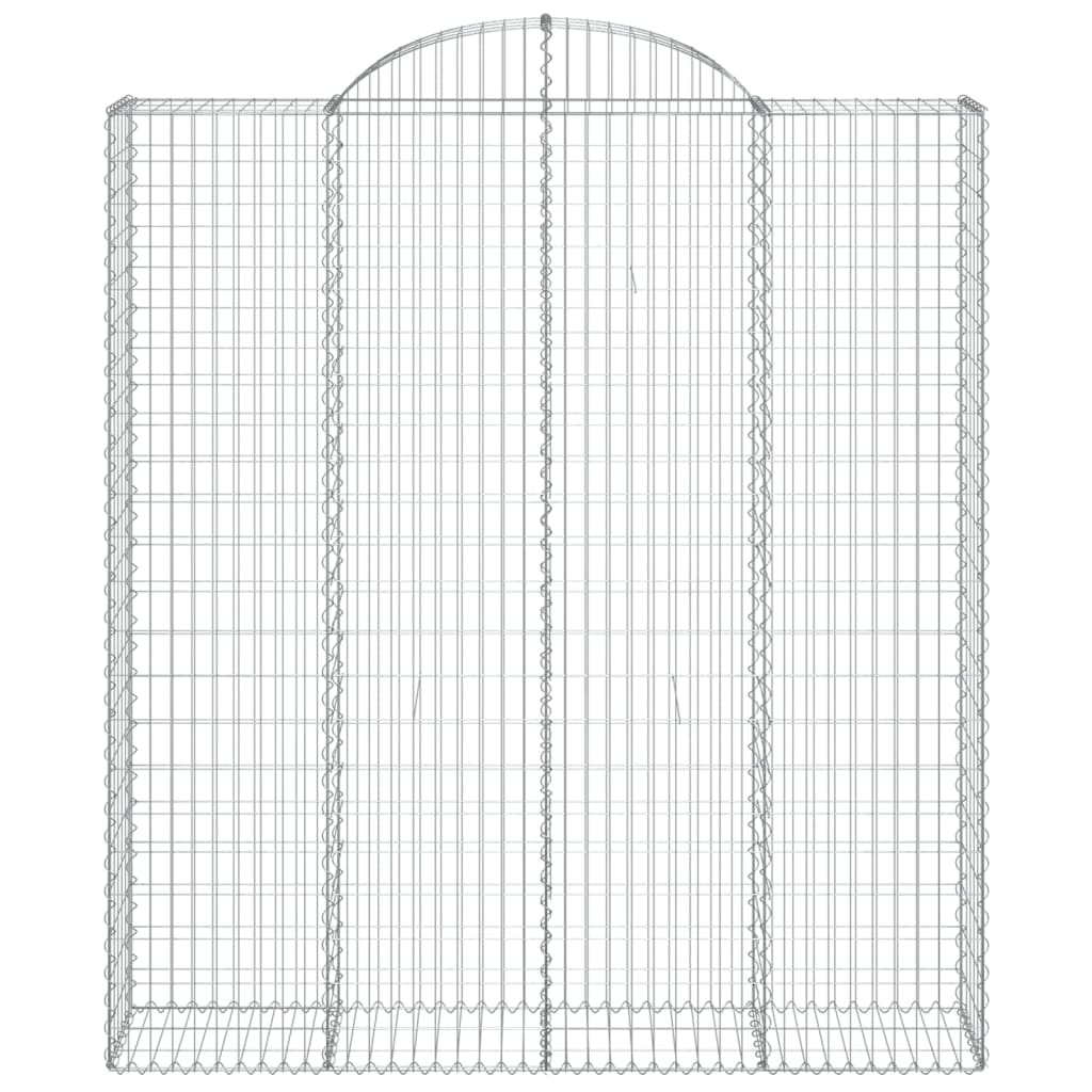 Schanskorven 6 st gewelfd 200x50x220/240 cm ijzer 6 200 x 50 x 220/240 cm