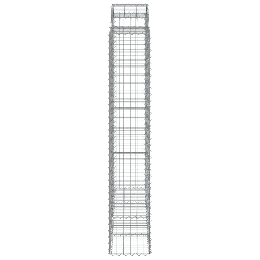 Schanskorven 6 st gewelfd 200x50x220/240 cm ijzer 6 200 x 50 x 220/240 cm