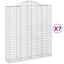Schanskorven 7 st gewelfd 200x50x220/240 cm ijzer 7 200 x 50 x 220/240 cm