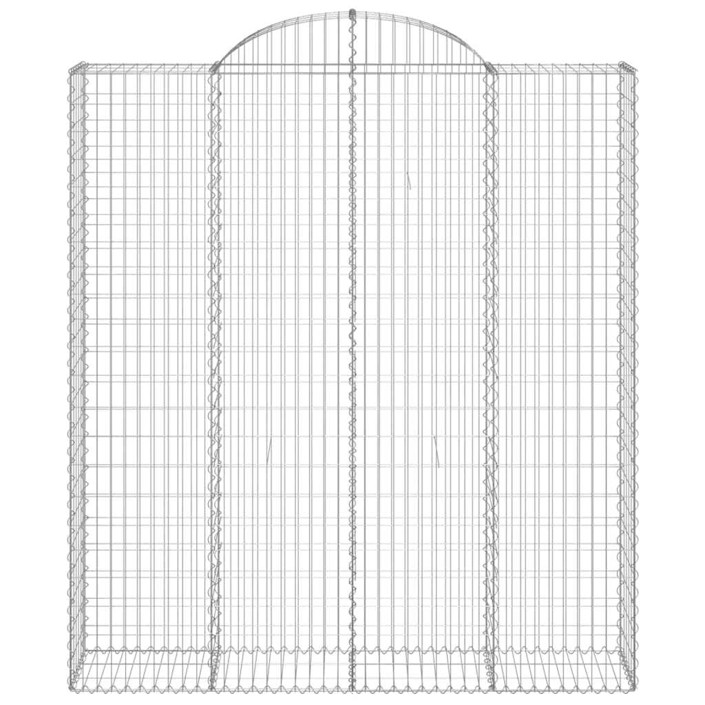 Schanskorven 7 st gewelfd 200x50x220/240 cm ijzer 7 200 x 50 x 220/240 cm