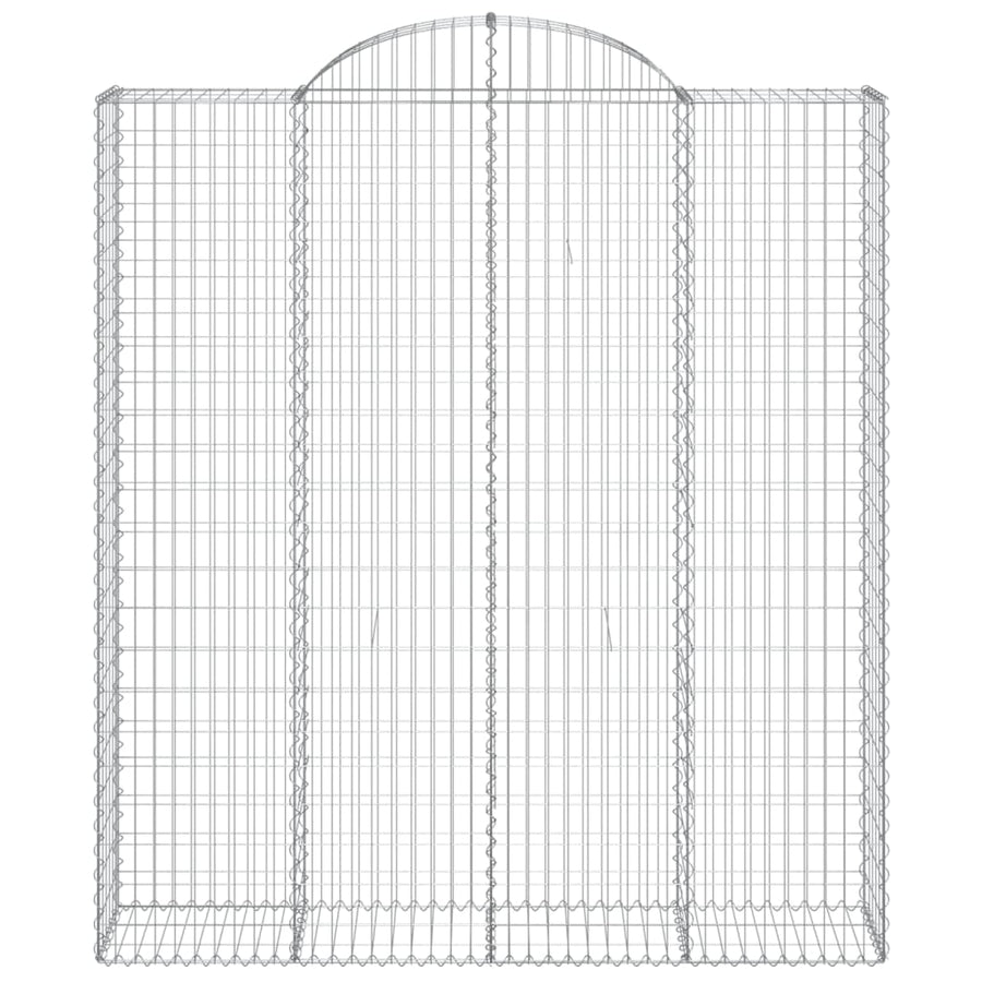 Schanskorven 7 st gewelfd 200x50x220/240 cm ijzer 7 200 x 50 x 220/240 cm