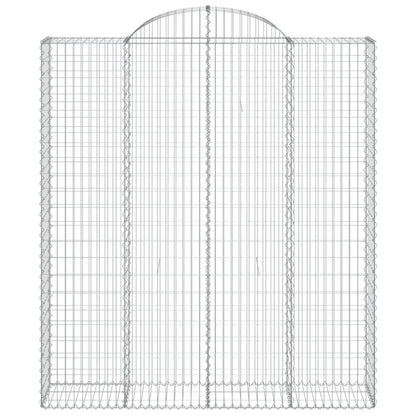 Schanskorven 8 st gewelfd 200x50x220/240 cm ijzer 8 200 x 50 x 220/240 cm