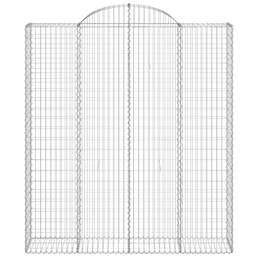 Schanskorven 8 st gewelfd 200x50x220/240 cm ijzer 8 200 x 50 x 220/240 cm