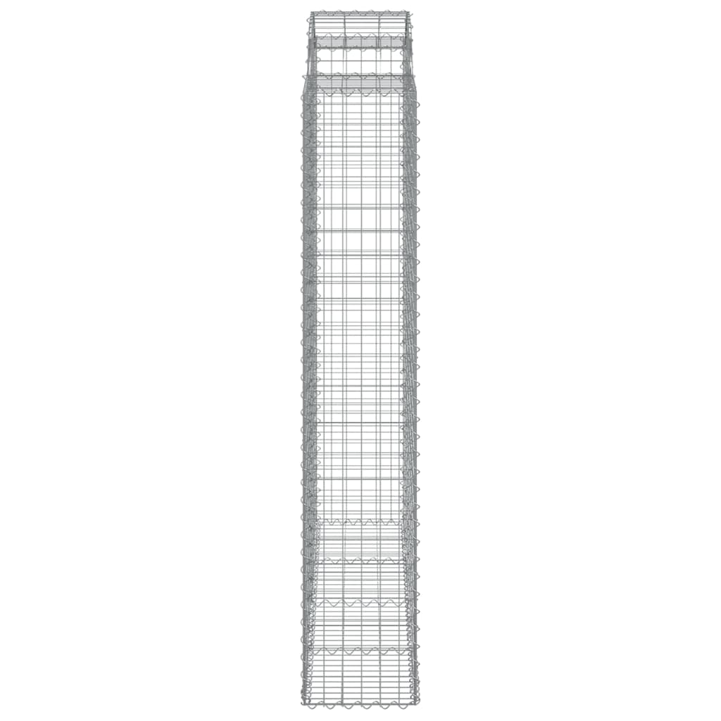 Schanskorven 8 st gewelfd 200x50x220/240 cm ijzer 8 200 x 50 x 220/240 cm