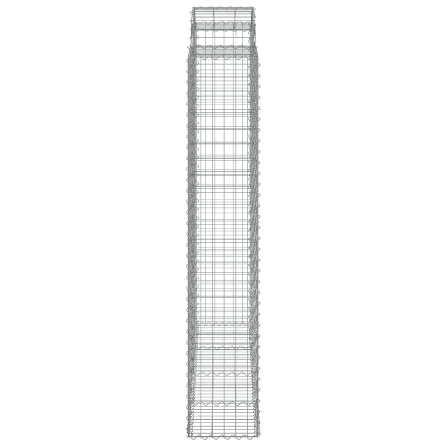 Schanskorven 8 st gewelfd 200x50x220/240 cm ijzer 8 200 x 50 x 220/240 cm