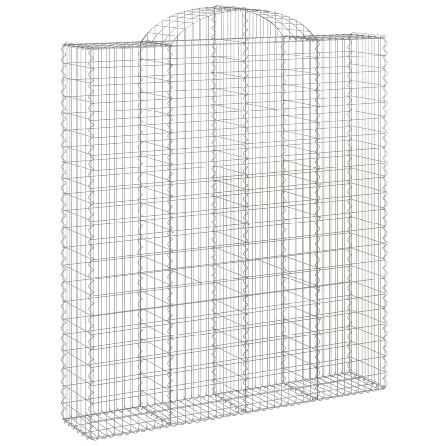 Schanskorven 9 st gewelfd 200x50x220/240 cm ijzer 9 200 x 50 x 220/240 cm