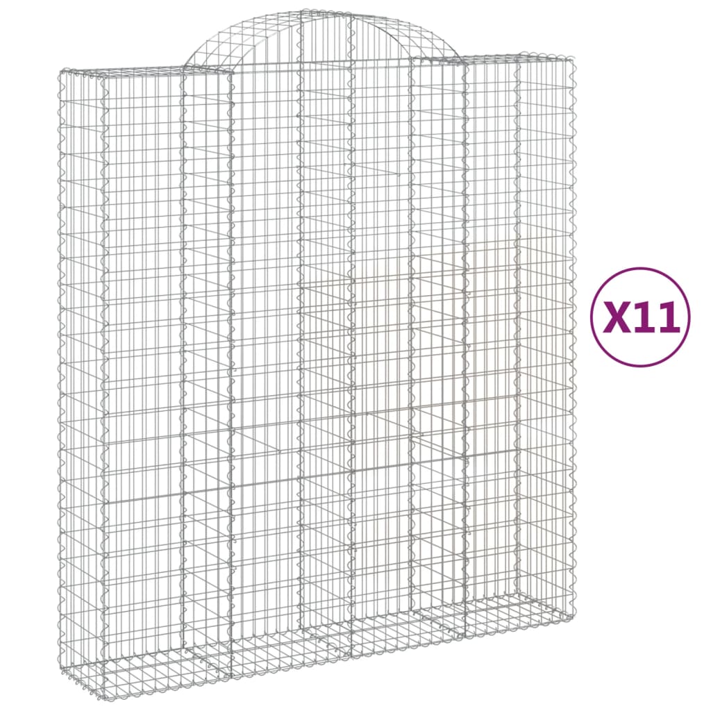 Schanskorven Gewelfd Ijzer Hoogglans Wit 200 x 50 x 220/240 cm 11